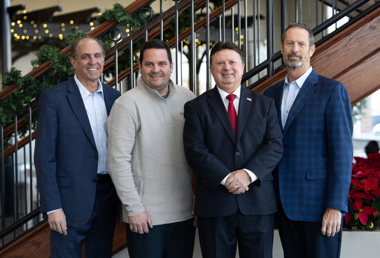 Mayors Keith Ogle (Frankfort), Adrieansen (Manhattan), Metanias (Mokena), and Baldermann (New Lenox)