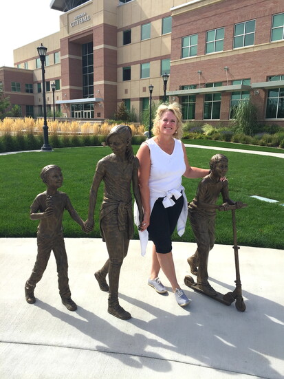 Tammy de Weerd and “Out on the Town,” by Meridian-raised artist Daniel Borup