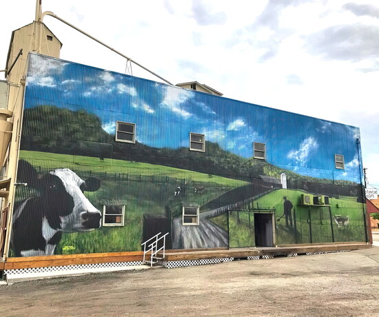 Mural on the historic Zamzow’s building