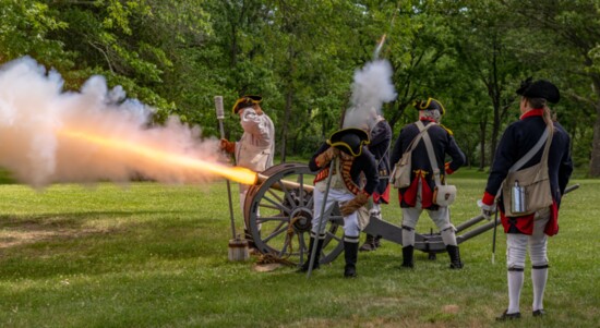 Revolutionary War reenactors at Jockey Hollow Encampment