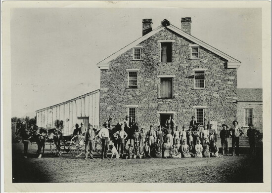  The ZCMI store can be seen attached to the cotton factory on the right hand side of the building - Washington Cotton Factory, ca. 1900. Photograph by H. L. Rei