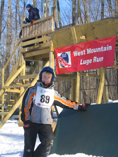 Brett West built an Olympic-sized luge track for his son, Tucker, after the 2002 Winter Olympics