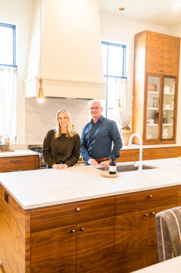 Home owner and interior designer Amber McCullough and architect Brent Gibson