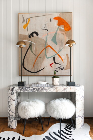 Art by Atlanta-based artist Neil Marshall, sourced from Direct Furniture / Modern Home.