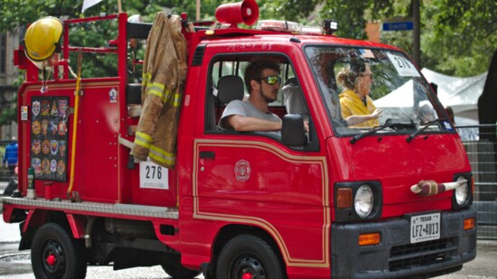 A miniature fire engine from the 2019 parade 
