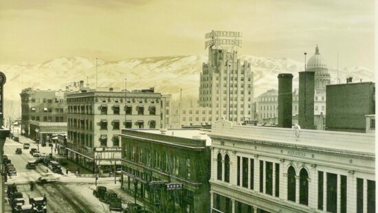 View from 9th & Main Street in the 1930s. 1930's Downtown Credit: Preservation Idaho