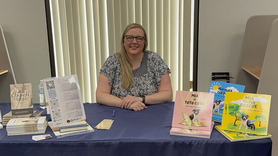 Dr. Rebekah Lloyd at an Author Talk event at the Cullman County Public Library