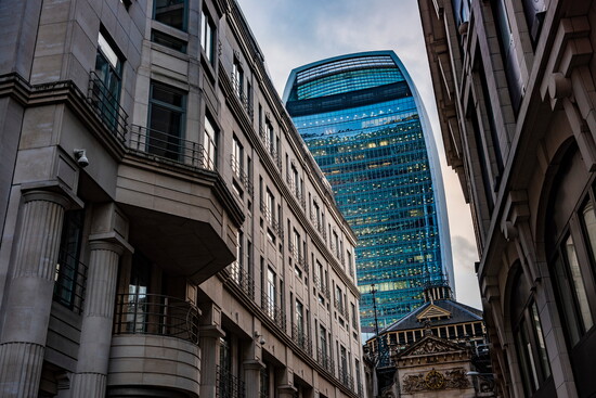 A shot of the "Walkie-Talkie" building.