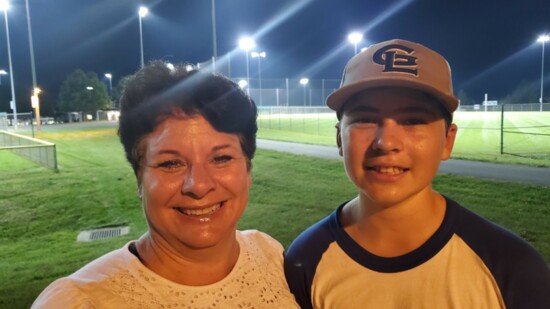 Colleen and her son Zachariah, 13, who plays for the Greater Loudoun Babe Ruth White Sox