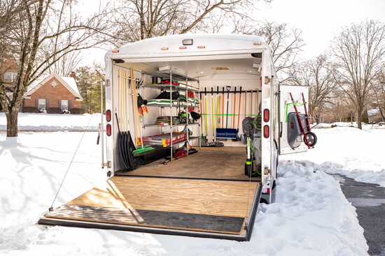 The Good Neighbor Trailer was placed in a central location in the Lexington Park neighborhood during the winter snowstorm to help residents with snow removal. 