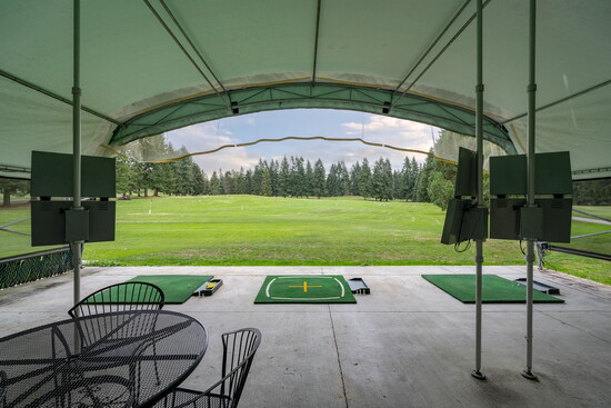 The driving range offers new technology, allowing golfers to track their shots and yardage 