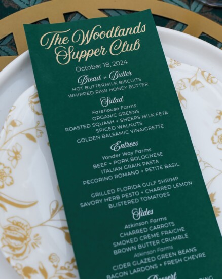 The magical menu from October's premiere!