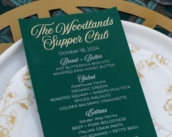 The magical menu from October's premiere event