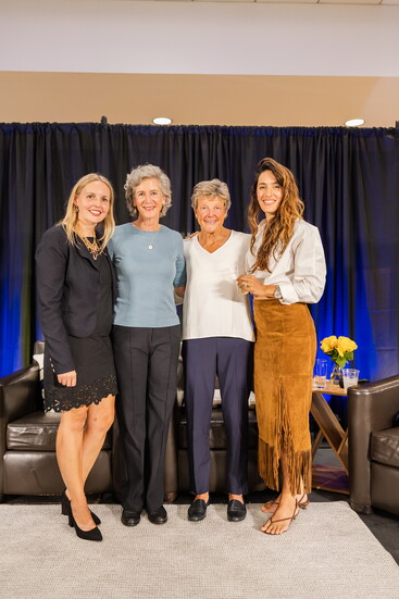 Maria Karpiel with Jan Garfinkle, Carol "Hutch" Hutchins, and Sava Farah