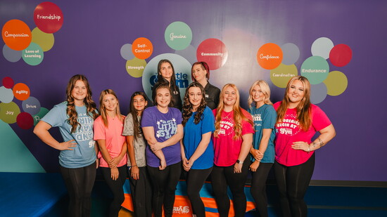 Owner, Buket Campbell, with the staff of The Little Gym of Roanoke.