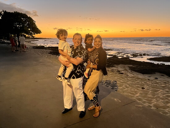 Dr. Will Grella, his wife Taylor and their two children on vacation. Photo courtesy of Dr. Will Grella.
