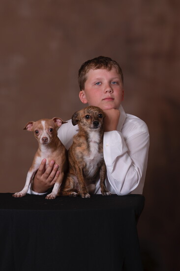 Mason, Frida, & Pumpkin