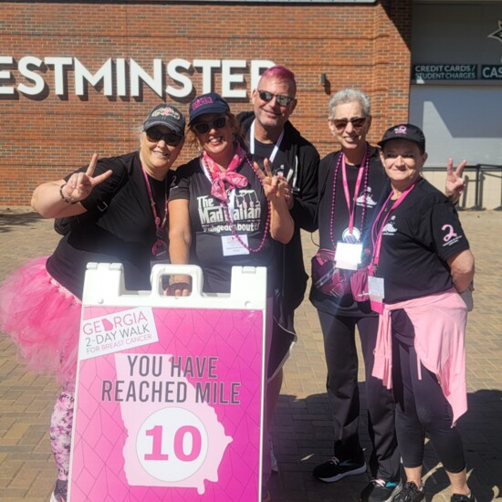 The Mad Italian team grabs their sneakers and joins the Georgia 2-Day Walk for Breast Cancer. 