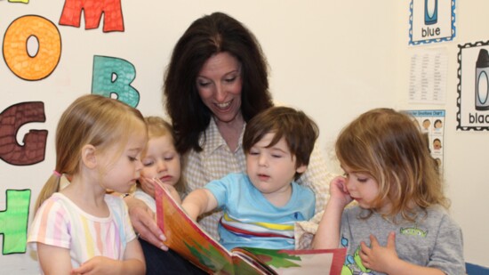Adena Feinstein reading to BECC students