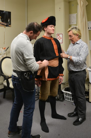 Kel Martin in a costume fitting for the Russian Divertissement (PHOTOGRAPHY SANDRA BENT)