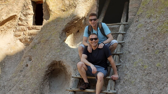 Paul Milliken & husband Steven Cooper exploring New Mexico