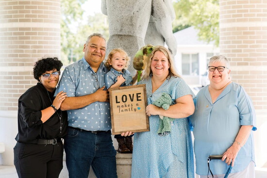 Adoption Celebration Day for Deanna and her family. Deanna has fostered 5 children and been a teacher to over 2500 students. Photo by Meghan Vail Photography