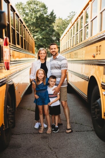 CB Mechanical owner, Clint Benefield with his wife and two children. Photo credit: Jennifer Percy, Looking Glass Photography