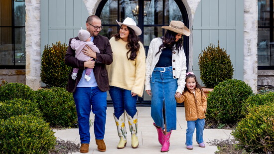 Audelino and Elizabeth Melgar, and their three daughters, Gizelle (18), Thalia (2), and Elianna (5 months)