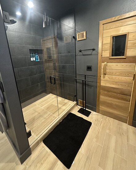 Shower and Sauna, by Baklinski
