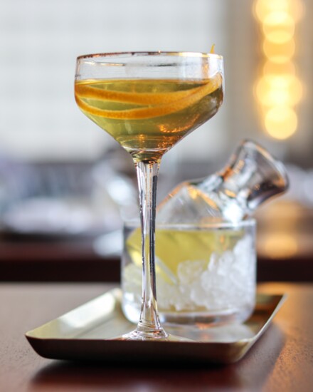 Little's Oyster Bar, Golden Martini. Photo by Casey Glitner 