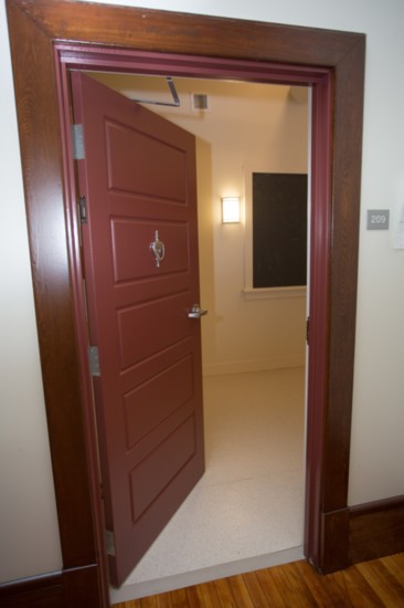 Chalkboards were repurposed in each room.