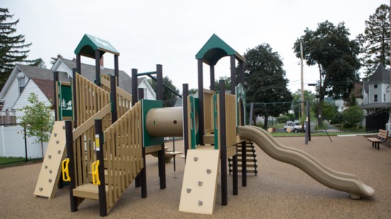 A playscape and basketball court have been constructed for the entertainment of the residents and the community. 