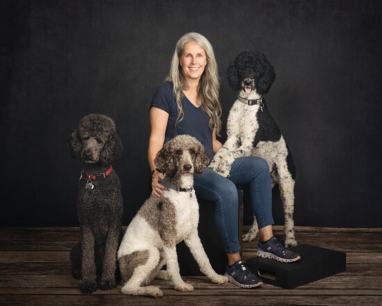 Lisa Jones and her three precious pups