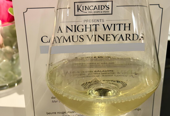 A Caymus five-course dinner, one of many food and wine pairing experiences offered throughout the year.