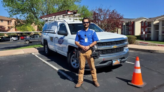 TDS Broadband Technician, Mason Chamberlain, is ready to start his day serving area customers