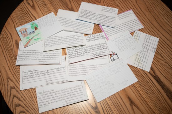 Elementary School Notes of thank you to Potomac Rotary