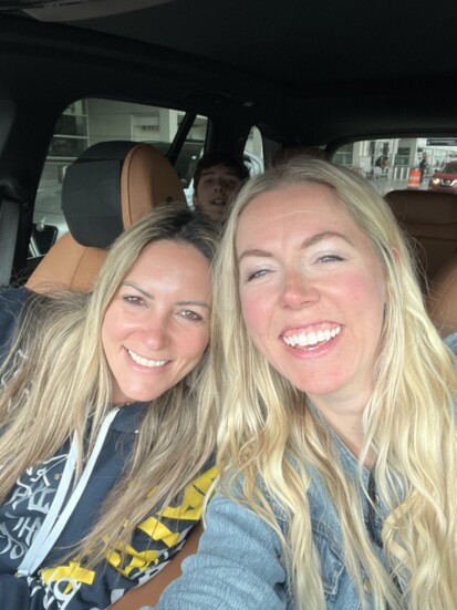 Emily Hay, right, with Eve Rodsky, author of Fair Play