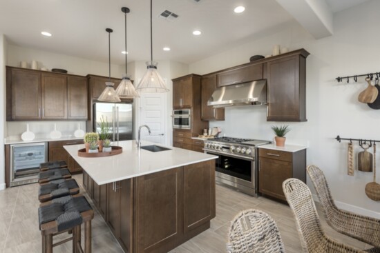 Image of a Next Gen kitchen with state of the art appliances and fixtures. 