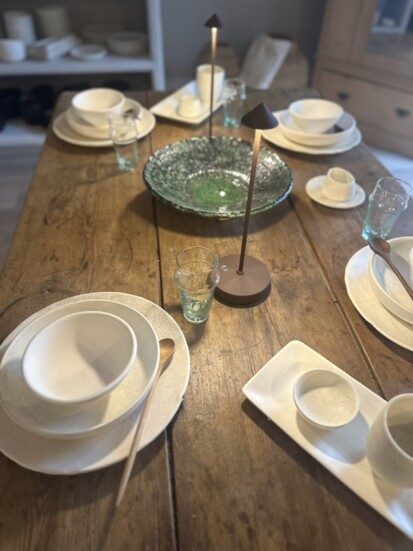 You can recreate Nômade's tablescapes with the kitchenwares at Nômade Design. 