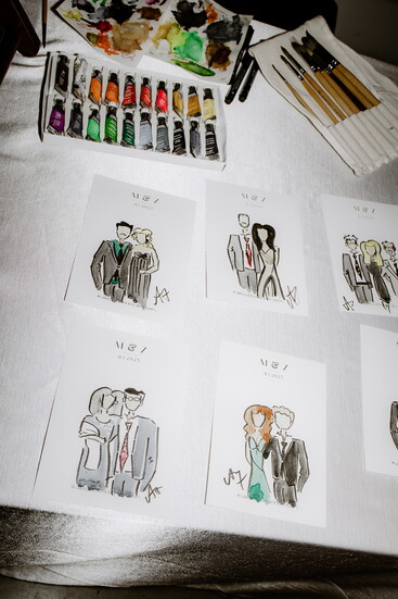 Live Reception Painting: @abigailfowlerweddings