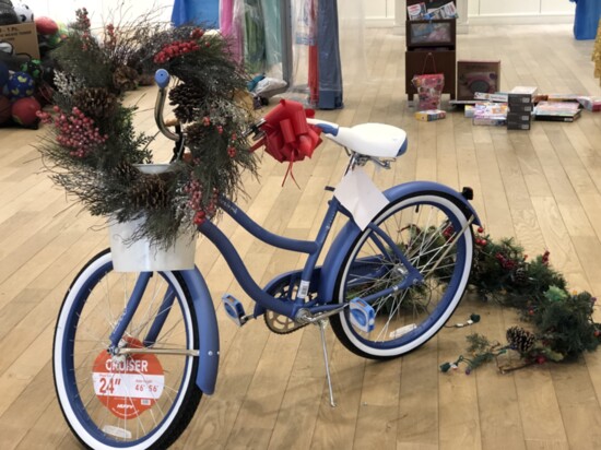 A recently donated bike inside The Olive Branch