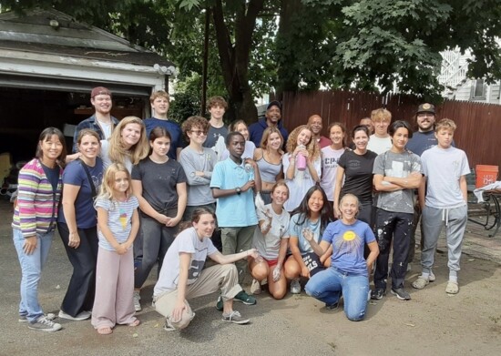 Volunteers help maintain the residences.