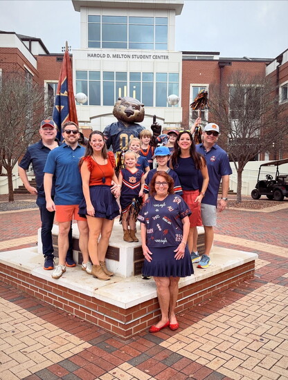 Family celebrating at Auburn