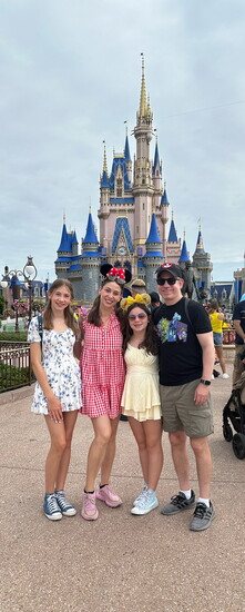 The Jacobson family in Disney World.