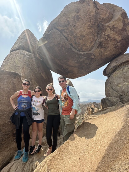 The Jacobson family at Big Bend National Park. 