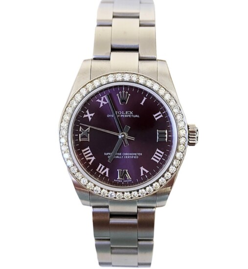Rolex Oyster Perpetual Diamond Bezel Watch