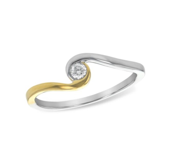 Two-tone Diamond Ring from Allison Kaufman
