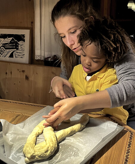 A nanny with a client's son