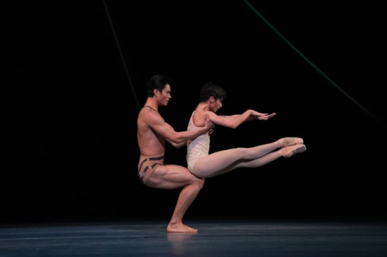 Houston Ballet Principals Karina González and Chun Wai Chan in Jerome Robbins’ The Cage.