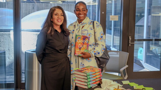 Publisher and AFPL Board Member Michelle Taylor Willis with Author Charmaine Wilkerson